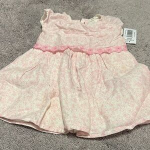 Pink Floral Kids Casual Dress